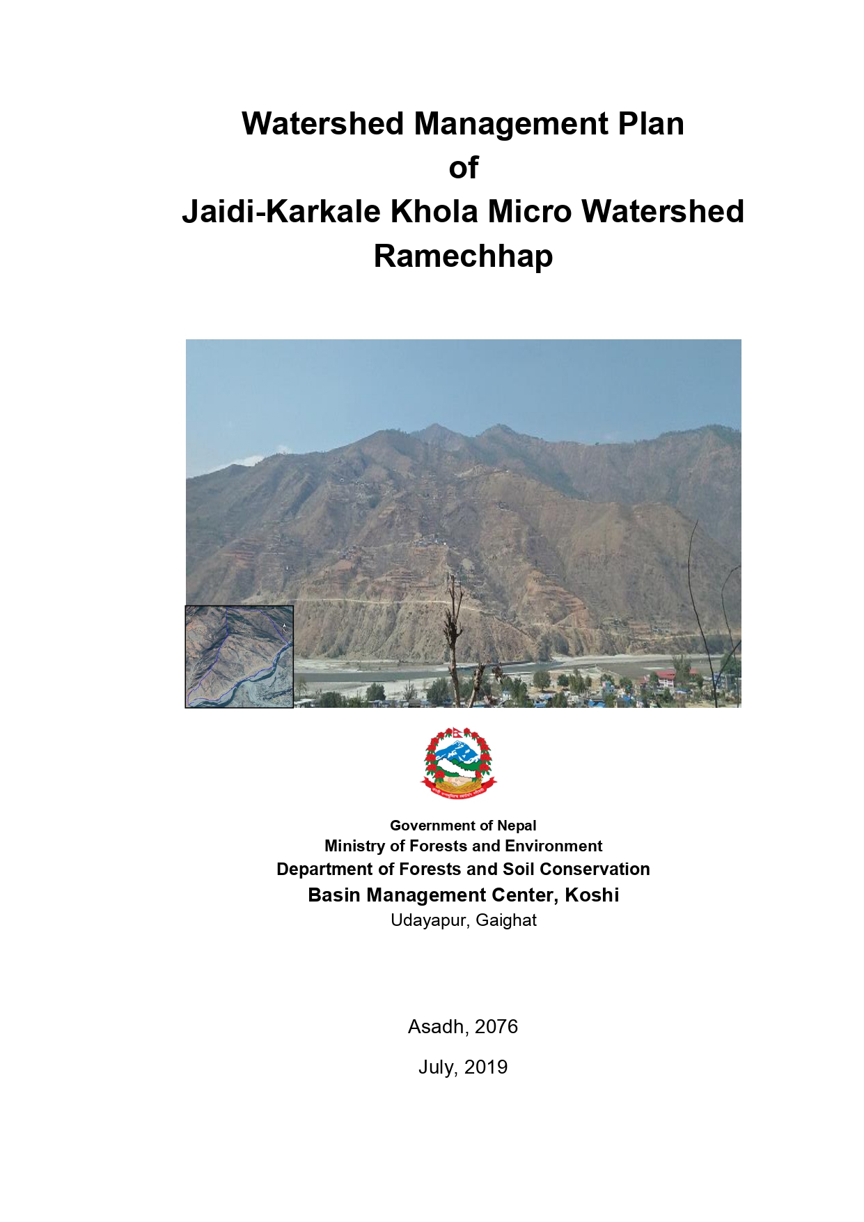 Watershed Management Plan of Jaidi-Karkale Khola Micro Watershed Ramechhap