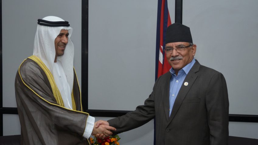 युएईका राजदूतद्वारा प्रधानमन्त्रीलाई उर्जा सम्मेलनको निम्तो