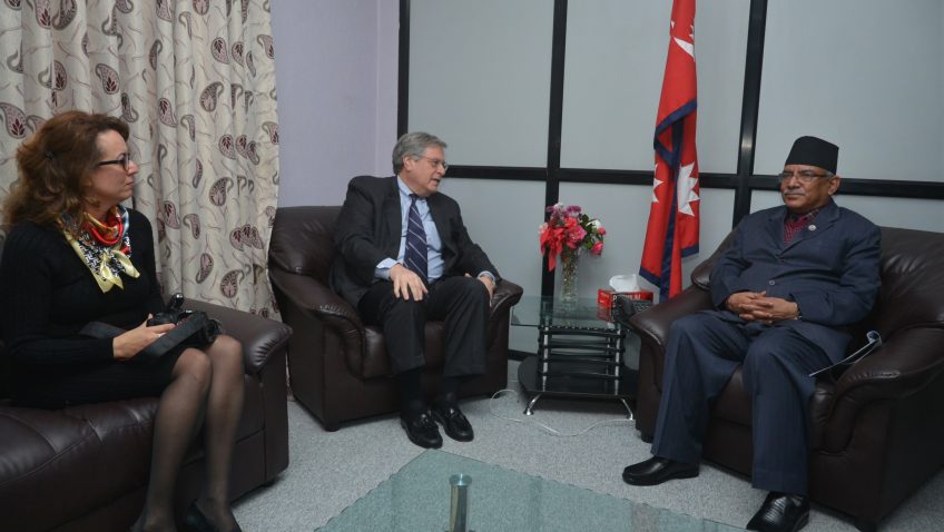 प्रधानमन्त्री एनडिआईका प्रमूख र स्वीस राजदूतको छुट्टाछुट्टै भेट