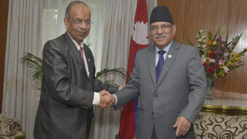 सम्माननीय प्रधानमन्त्री–संयुक्त राष्ट्र संघका उपमहासचिव अतुल खेरबीच भेट