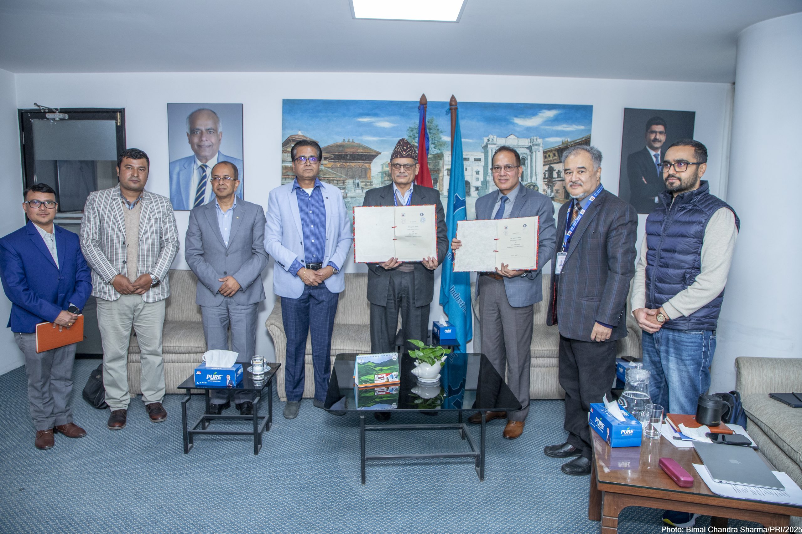 नीति अनुसन्धान प्रतिष्ठान (PRI) र नेपाल उद्योग परिसंघ बिच सहयोग र अनुसन्धान सहकार्यको लागि समझदारी पत्रमा हस्ताक्षर सम्पन्न