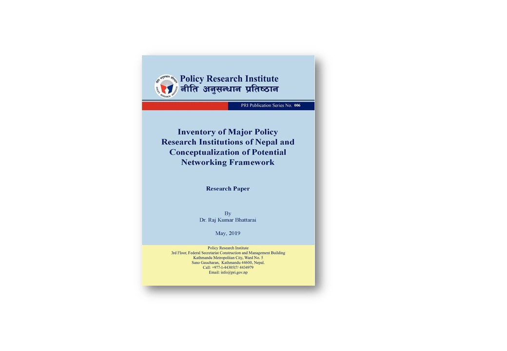 Research Paper-PPSN 006-  Inventory of Major Policy Research Institutions of Nepal
