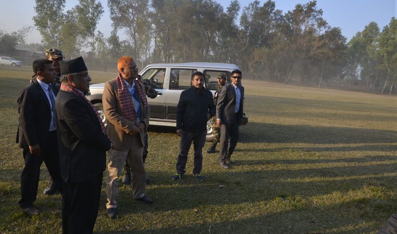 प्रधानमन्त्रीद्धारा दोधारा चादनी सुख्खा बन्दरगाह निर्माणस्थलको स्थलगत अवलोकन