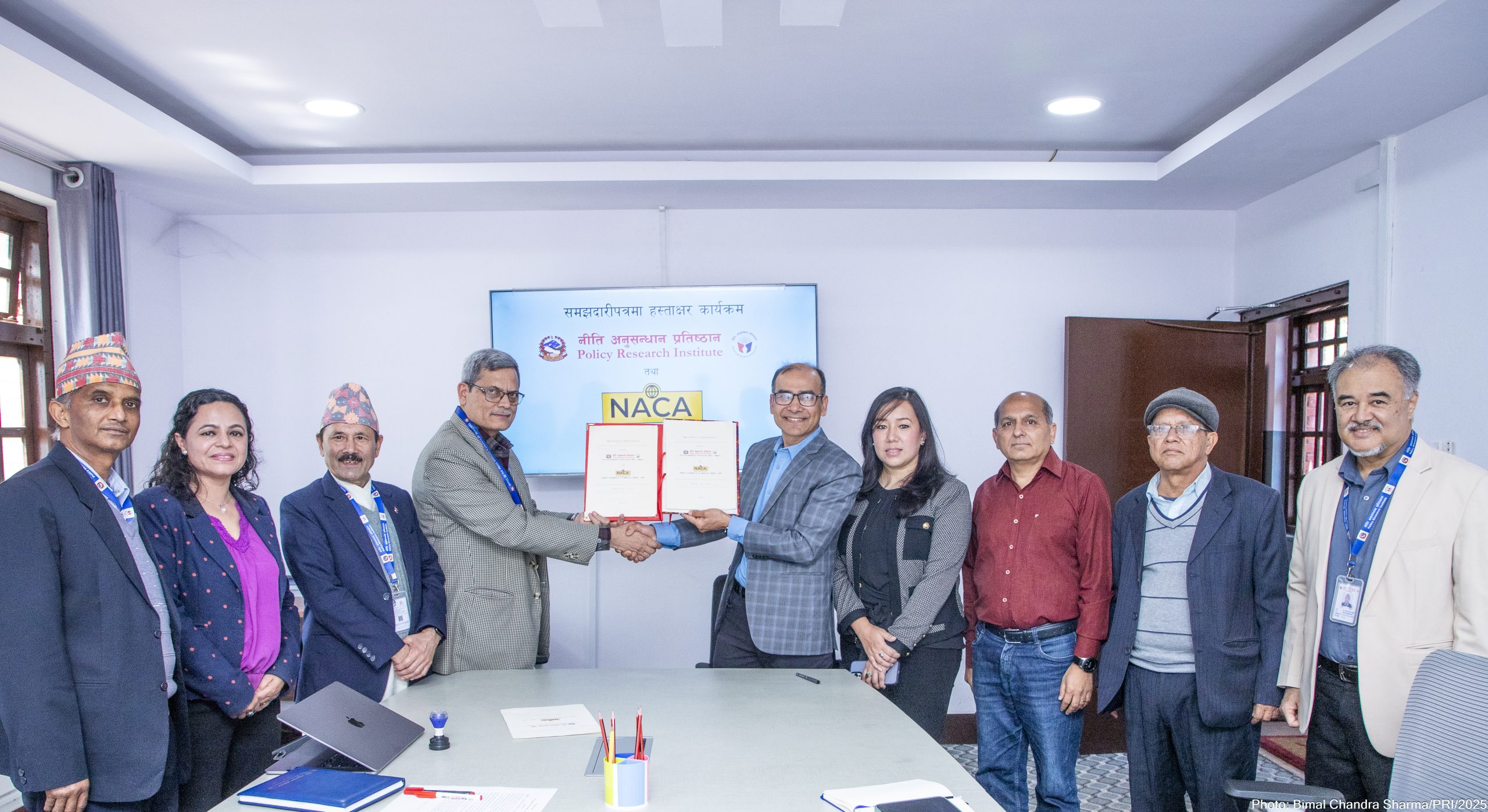 नीति अनुसन्धान प्रतिष्ठान र नेपाली एकेडेमिक्स इन अमेरिकाबिच सहयोग तथा सहकार्यका लागि समझदारीपत्रमा हस्ताक्षर