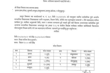 ५ दिने कष्टमाइज्ड तालिम सञ्चालन सम्वन्धी सूचना - img