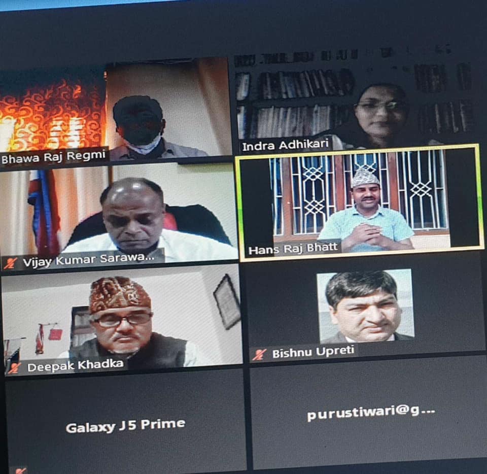 स्थानीय तहका मेयर र अध्यक्षहरूसँग कोभिड–१९ र राहत वितरणबारे छलफल