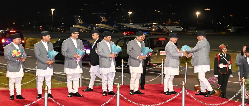 सम्माननीय प्रधानमन्त्री श्री पुष्पकमल दाहाल “प्रचण्ड”ज्यू जलवायु परिवर्तनसम्बन्धी पक्ष राष्ट्रहरुको २८औं सम्मेलनमा सहभागी भई स्वदेश फर्कने क्रममा, मिति २०८० मंसिर १७ गते आइतबार