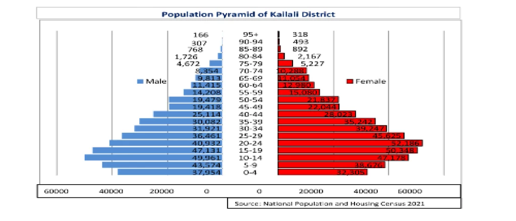 कैलाली जिल्लाको जनसङ्ख्या पिरामिड